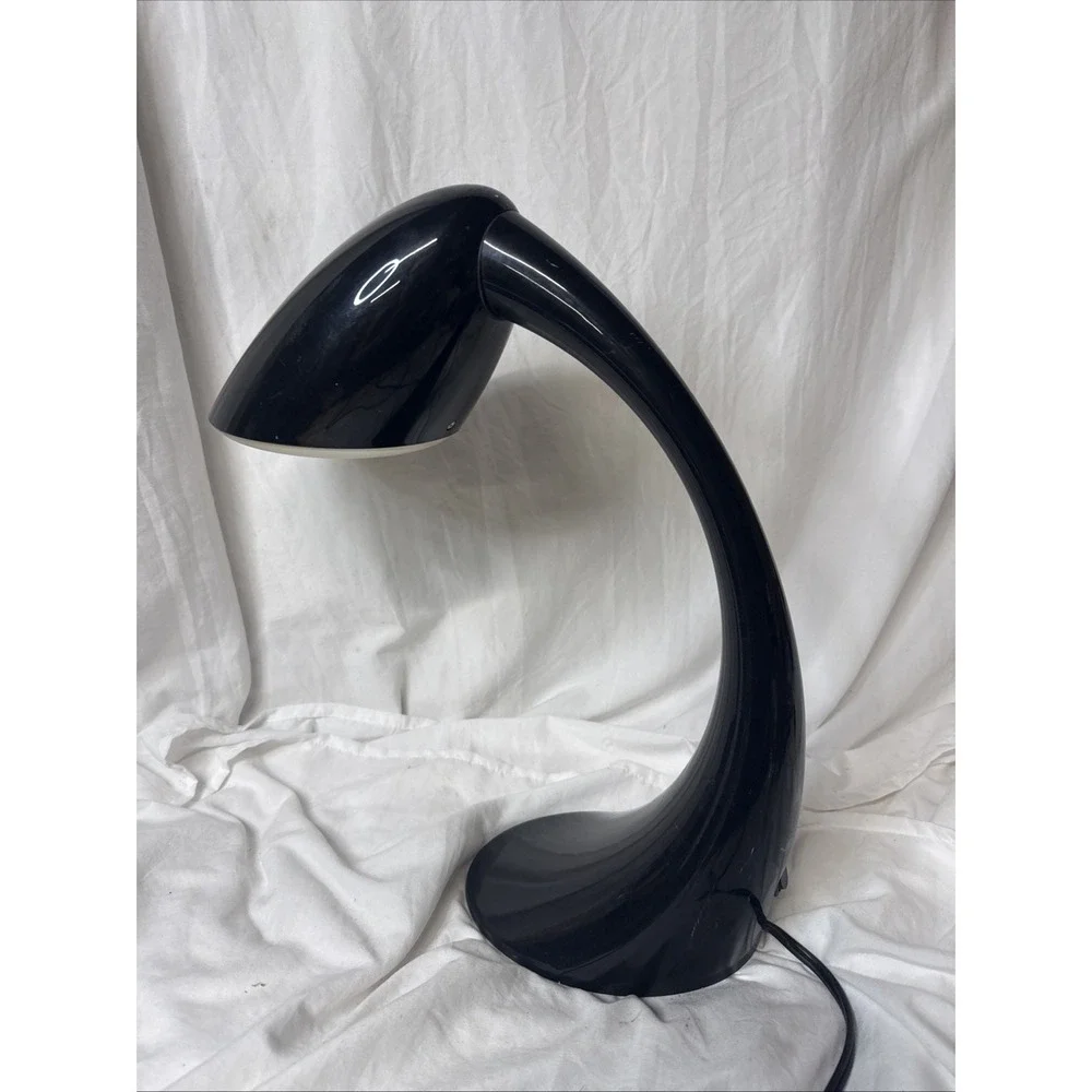 VINTAGE Sexy 90s VERILUX SMARTLIGHT Curve Black Desk Table Lamp Retro Post Mod